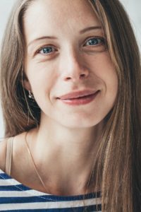 Beautiful young woman portrait smiling